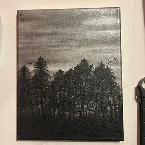 Painted with acrylic and metallic acrylic paints, still in great condition